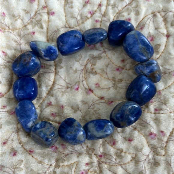 Blue Stone Beaded Bracelet - Picture 3 of 6